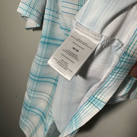 Habbit Outdoors Gear Vented Moisture Wicking Shirt Size M, Color Blue, White - Picture 5 of 5